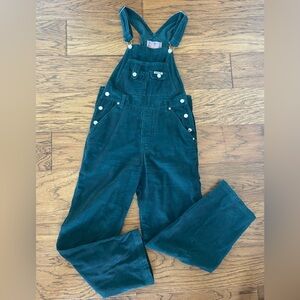 Vintage Green Corduroy Women's Overalls